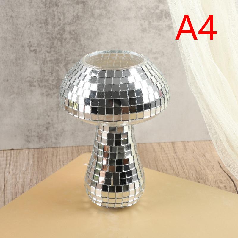 Disco Mushrooms Bedroom Decoration Mirror Vase Mushroom Modern Home Decor Party Decorations Retro Home Decor