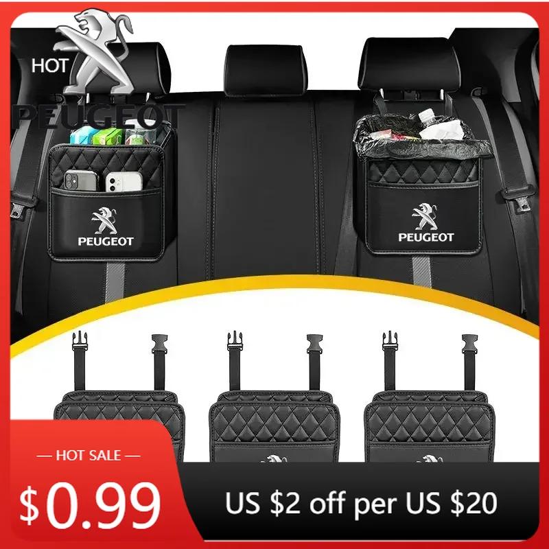 Car Sticker Leather Car Styling Organizer Car Interior Storage Box Sticker Accessories For Peugeot 308 307 206 208 207 3008 508
