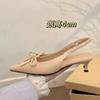 Роскошная Мода Высокие Каблуки Женские Сандалии Бант Элегантная Офисная Обувь Женская Сексуальная Мода Слингбэки Туфли для Платья