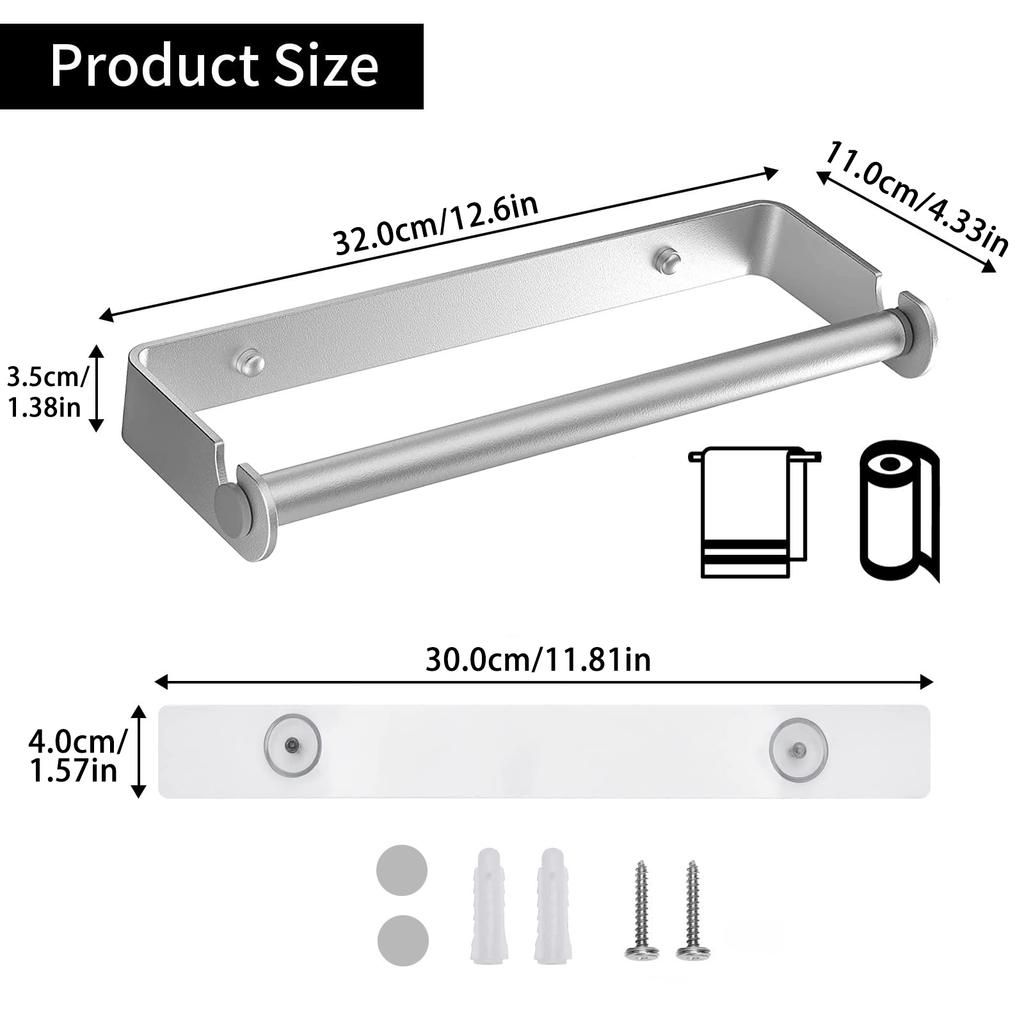 Космический алюминиевый держатель кухонного рулона, настенный держатель бумажных полотенец, кухонный держатель рулонной бумаги под шкаф для ванной комнаты, кухни