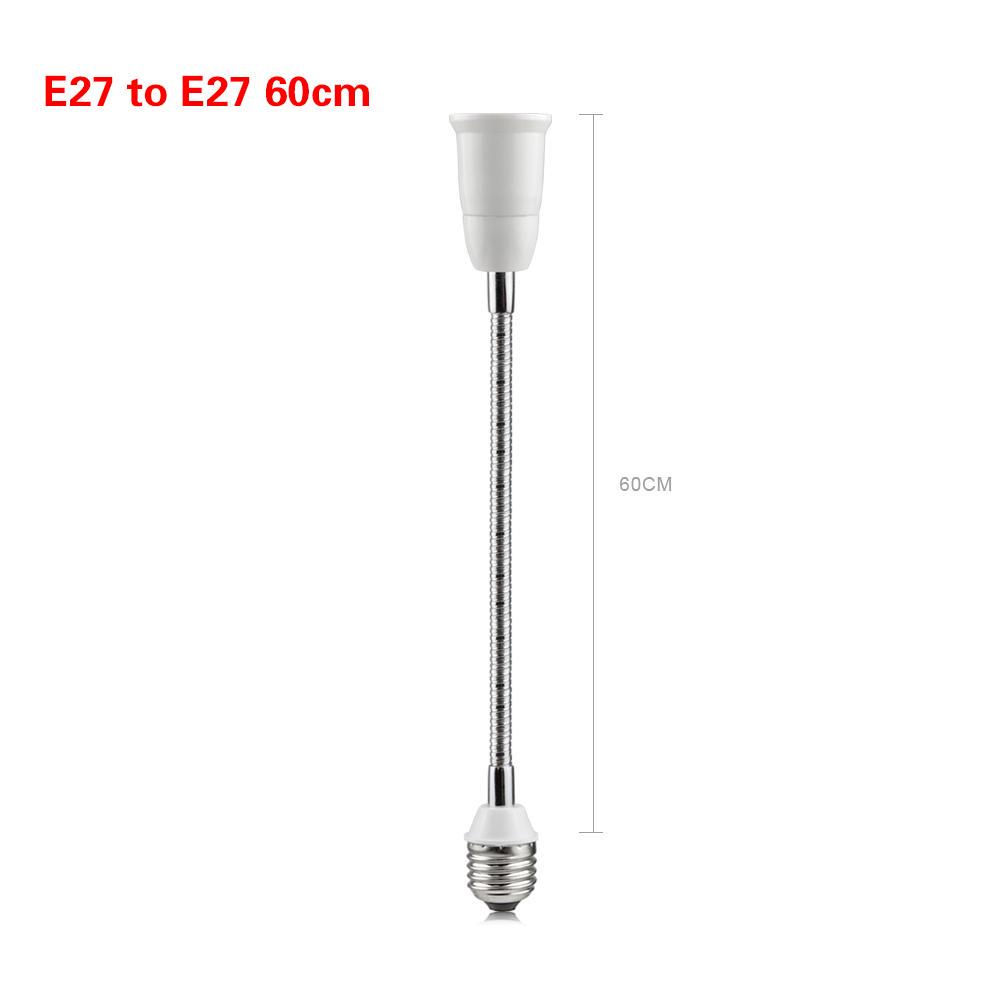 30cm 20cm 16cm Flexible 1pcs 35cm 50cm 60cm E27 Extendsion Adapter Socket Led Bulb Light Lamp Holder