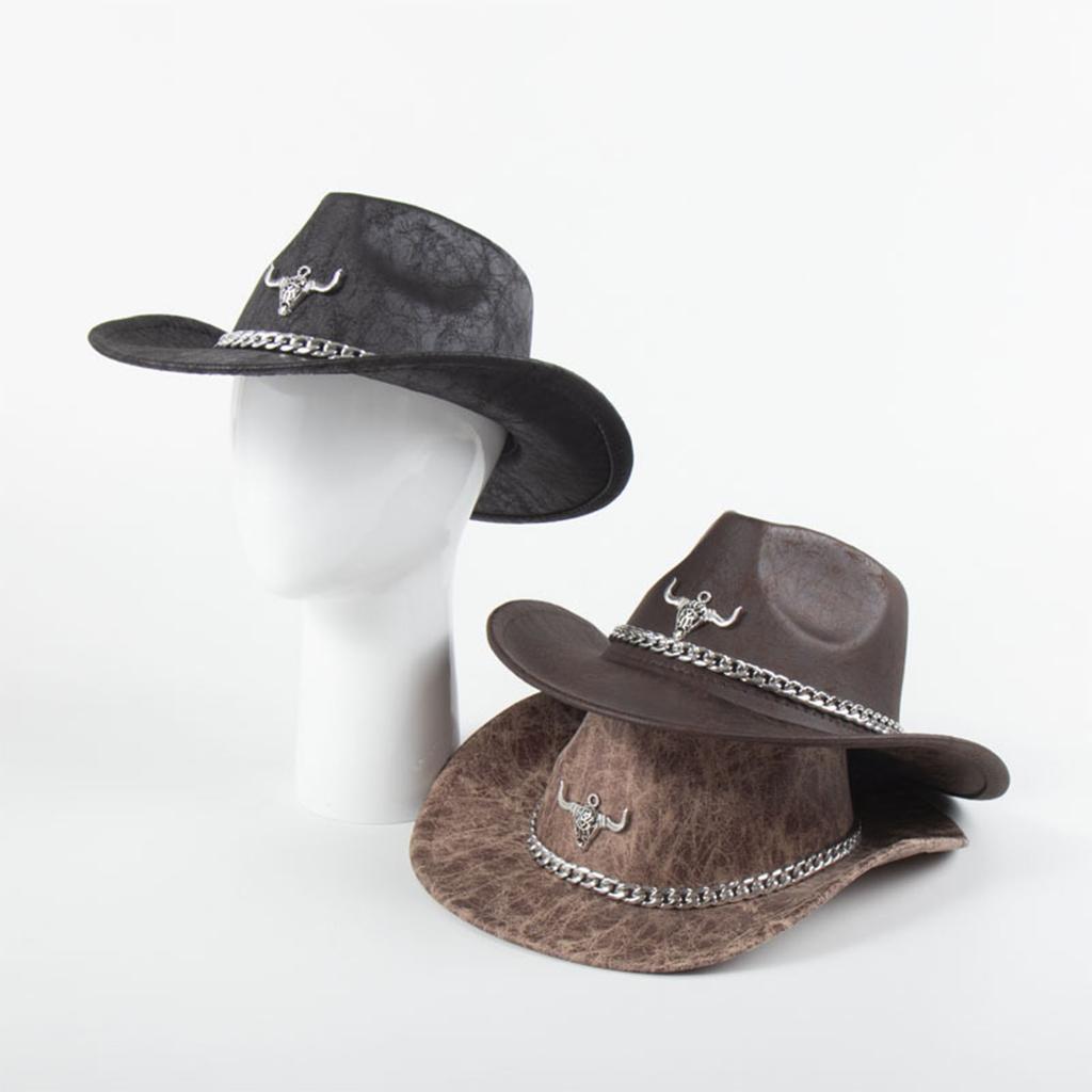 Модная замшевая ковбойская шляпа для женщин, мужчин, унисекс, шляпа с широкими полями, с металлической головой быка, дышащая, солнцезащитная шляпа, дорожная федора