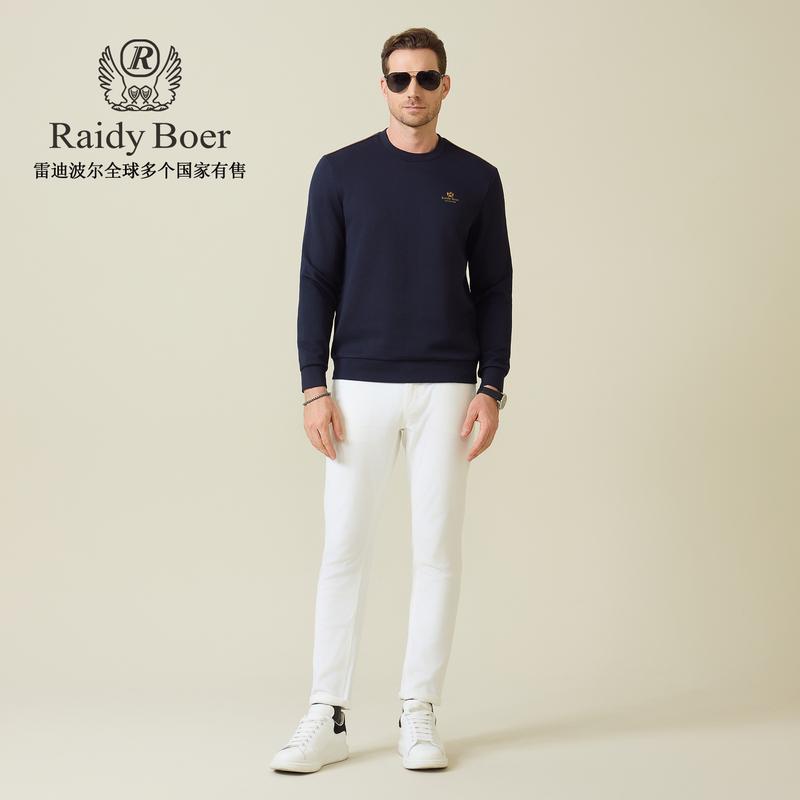 Men's High Frequency Relief Round Neck Sweatshirt