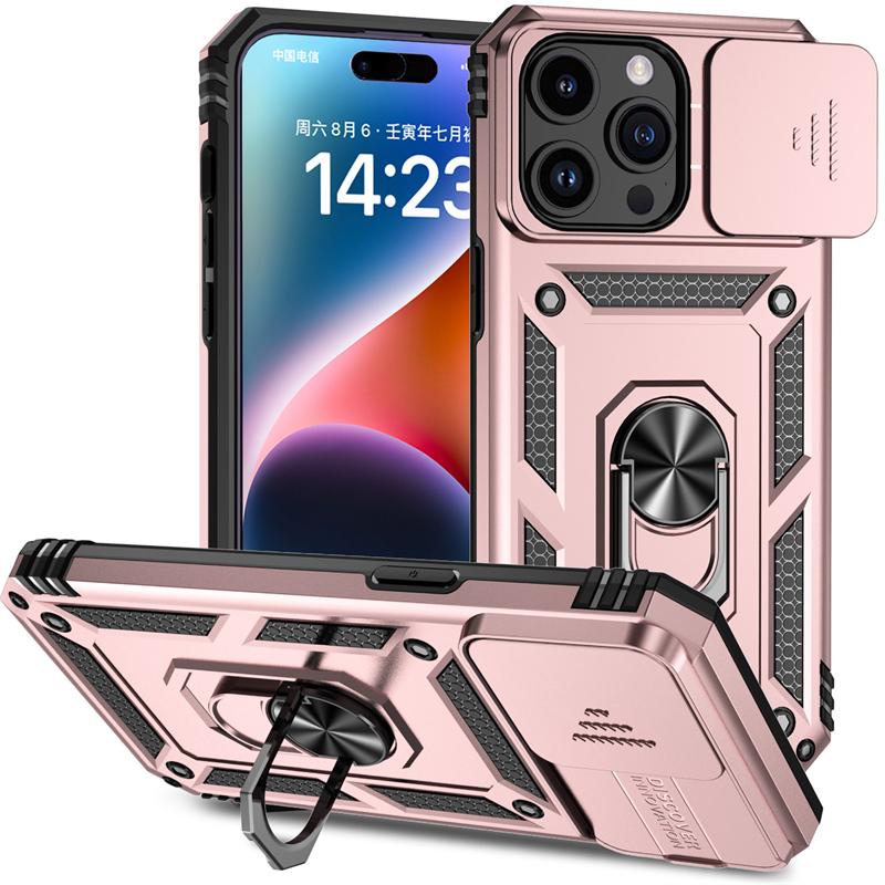 Чехол для iPhone 11 12 13 14 15 Pro Max, защитный чехол для телефона с выдвижной камерой для iPhone 15 Plus X XS XR 13 14 Pro, задняя крышка с кольцом-подставкой