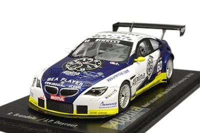 Масштабная модель Spark BMW Alpina B6 2009 Французский чемпионат GT Готовая модель 1/43 №60 D.Lunardi/R.Brandela