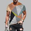 Новая летняя мужская модная футболка с индивидуальным геометрическим рисунком, мужская футболка, топ