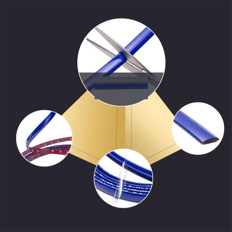 Синий автомобильный протектор для украшения окна ПВХ-полоска хромированный стиль автокрай окна хромированный молдинг отделка полосы автомобили