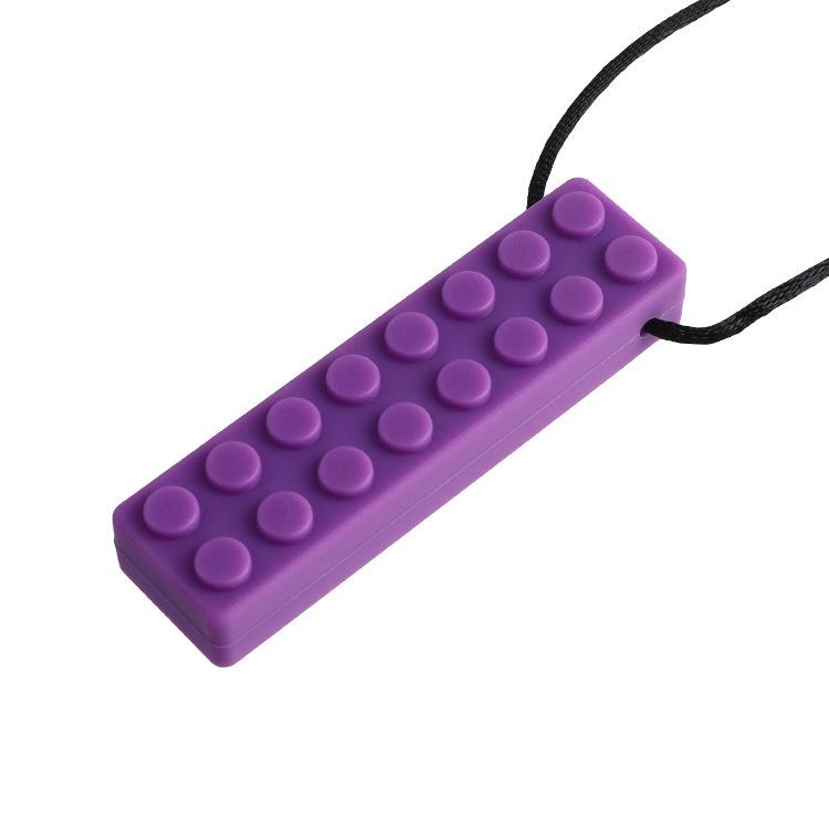 Детский силиконовый чай: Радужные строительные блоки и жевательный кулон