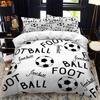 Soccer Duvet Cover Set 2/3pcs FootBall Print Bedding Set With Comforter Cover And Pillowcases Ball Theme For Kids Teens Adults