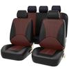 Universal Car Seat Cover Set Breathable PU Leather Vehicle Seat Cushion Full Surround Cover for Car Compatible with Airbag Fit 5-Seat Auto