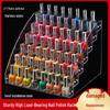 Transparent Plastic Tiered Display Rack for Nail Polish and Cosmetics