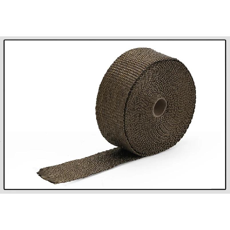 WLR RACING - 10M Premium Exhaust Heat Wrap Manifold Wrap Titanium Lava Fiber Thermal Heat Wrap + 4 pcs Ties WLR1910T