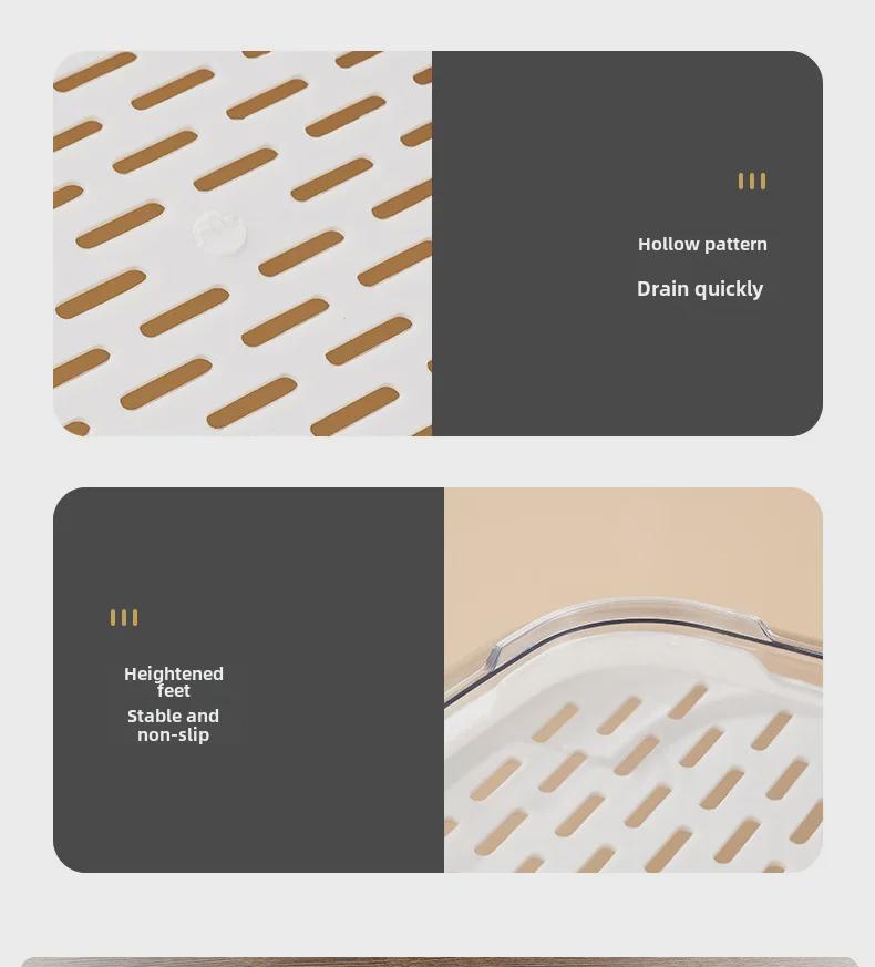 Двухслойная раковина для мытья овощей и сливная корзина - Пластиковая тарелка для фруктов и фильтр для мойки для кухни