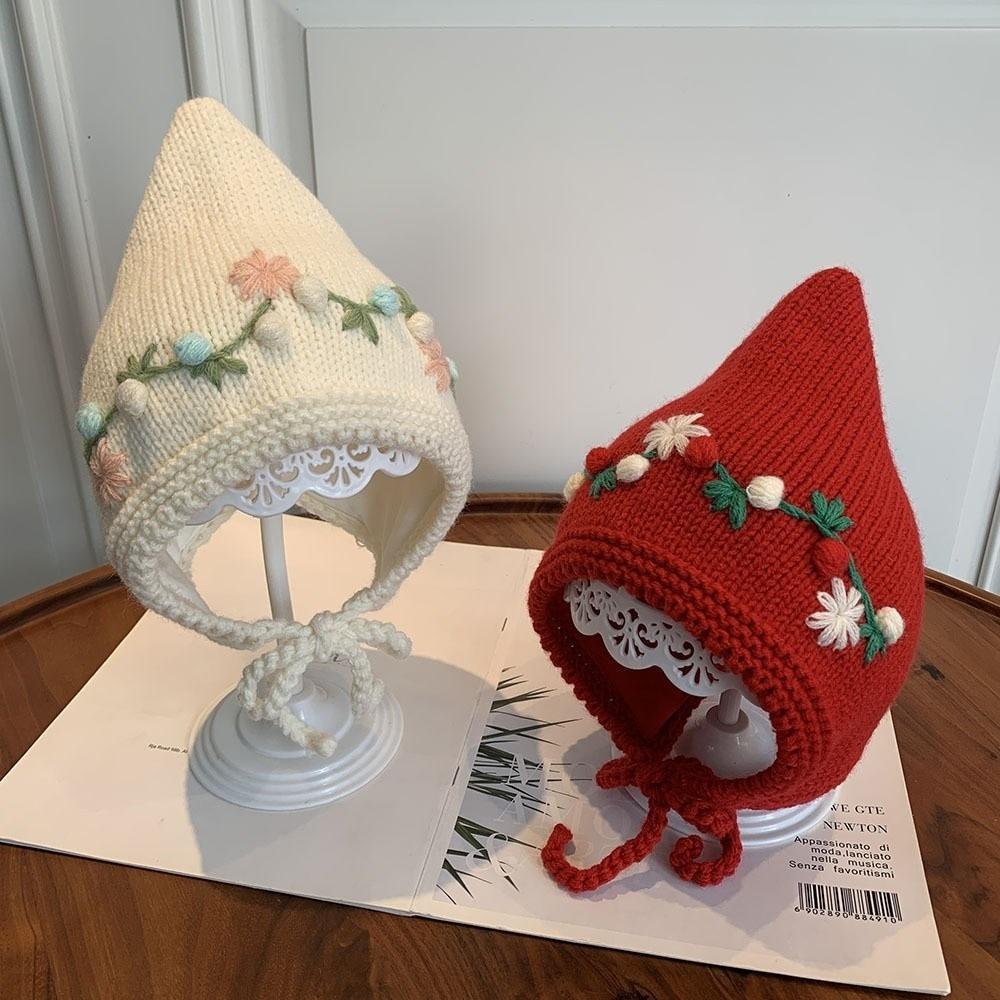 Windproof Baby Knitted Hat Ear Protection Toddler Beanies Hat Infant Pullover Hat For Baby Girl