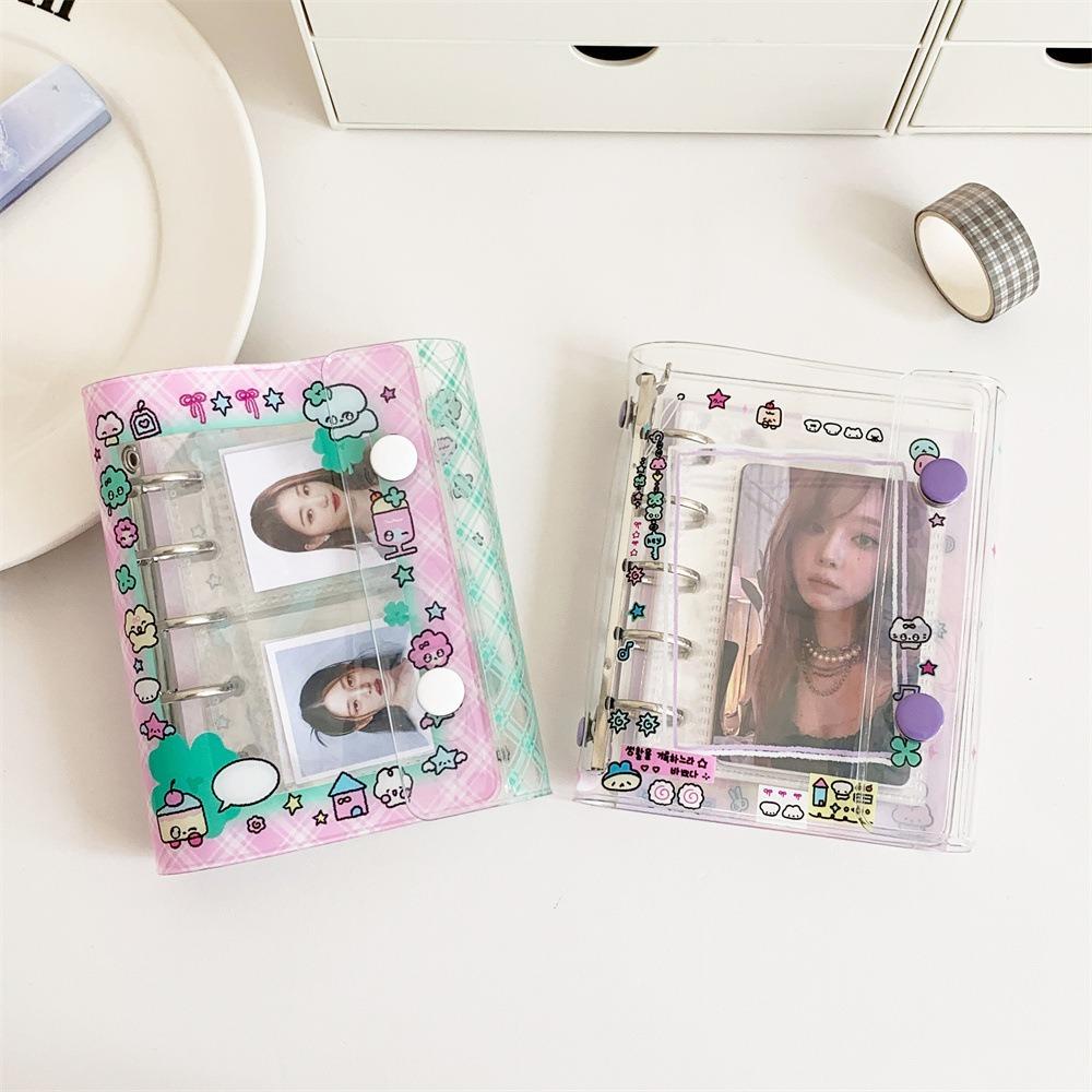 Cartoon Photo Album Double Buckle Transparent Binder New Photo Storage Book