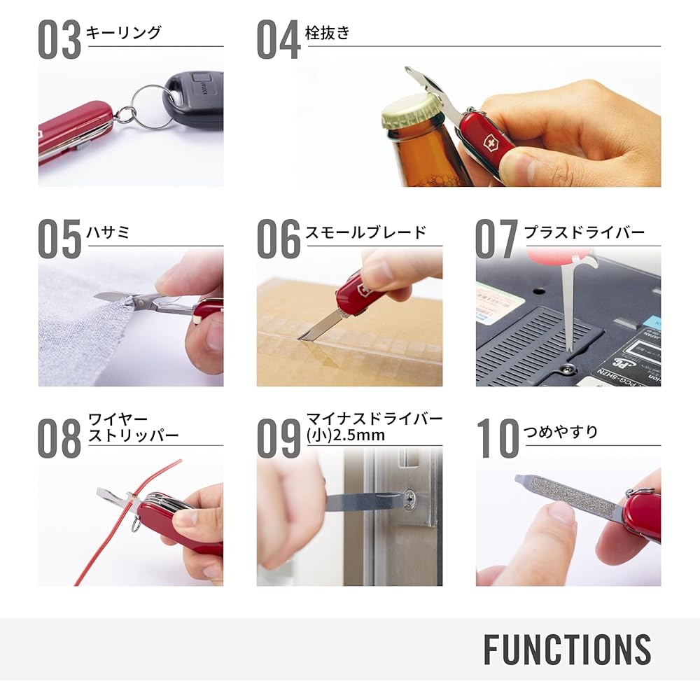 Victorinox Midnight Manager Red Multi-Tool Swiss Army Knife with Screwdriver LED Light Ballpoint Pen 10 Functions