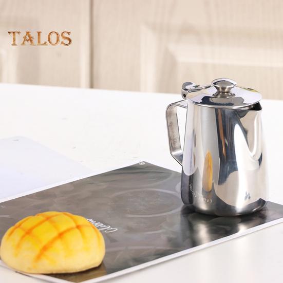 Кувшин для вспенивания кофе с крышкой, можно мыть в посудомоечной машине, портативный, прочный, с хорошим захватом, кувшин для вспенивания кофе, принадлежности для бара