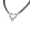 Korean Fashion Punk Hollow Flame Heart Pendant Necklaces for Men Women Minimalist Rock Choker Necklace Cool Y2k Jewelry