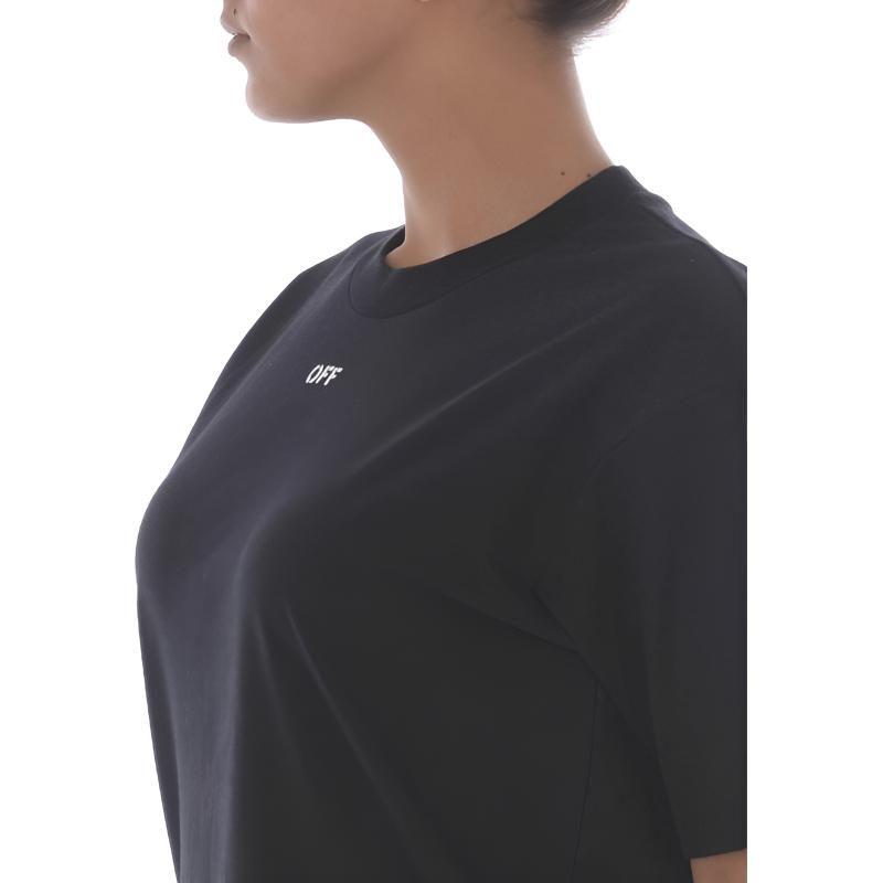 OFF WHITE Мужские футболки Черная с круглым вырезом Средняя OWAA029R187700081040