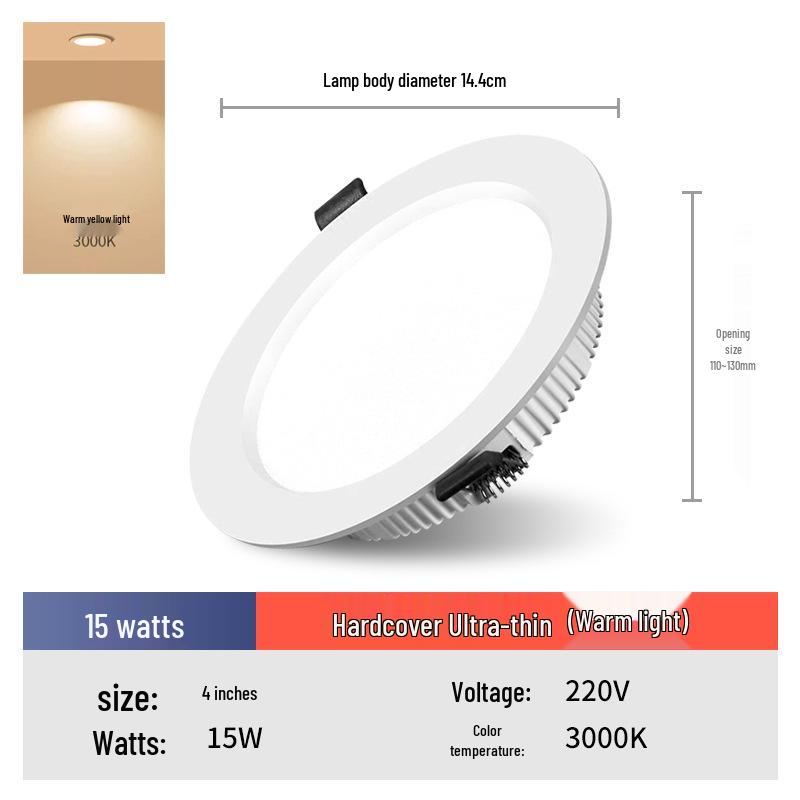 4-6 Inch Recessed Downlight, 12-Hole Ceiling Light for Living, Bedroom & Dining Rooms