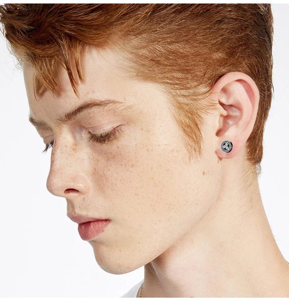 Готические серьги-гвоздики с рунами викингов для мужчин и мальчиков, серьги-гвоздики в стиле рок-панк из нержавеющей стали, валкнут, голова волка, компас, серьги с кельтским узлом