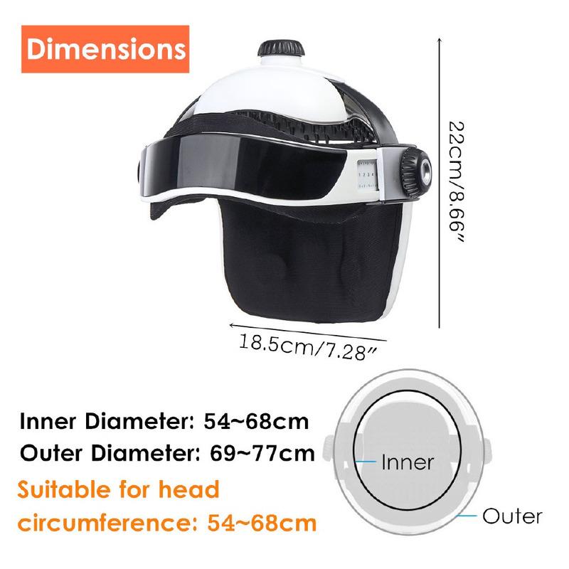 Электрический массажер головы, давление воздуха, вибрация, релаксация, музыкальный шлем, массажер, акупунктурные точки, физиотерапия