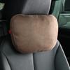 Car Headrest Universal Neck Pillow Breathable Holes Headrest Wool Fabric Perforated Lumbar Pad Car Interior Accessories