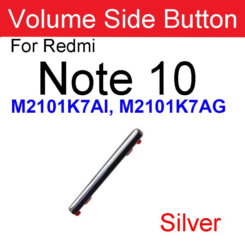 Volume Side Button For Xiaomi Redmi Note 9 5G / Note 9S / Note 9 Pro / Note 10 /Note 10 Pro Volume Button Sidekey Repair Parts