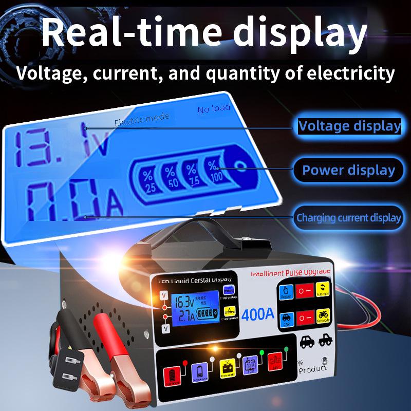 Умное мощное автоматическое зарядное устройство для аккумуляторов 12 В/24 В для легковых и грузовых автомобилей