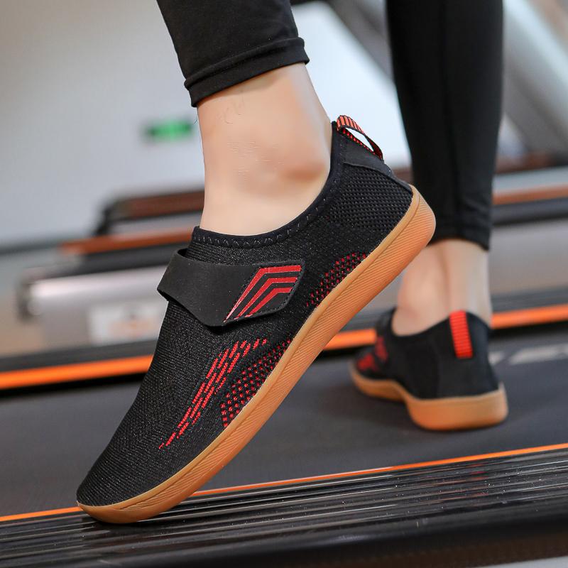 Удобная обувь для ходьбы с широким носком, вязаная, легкая, повседневная, спортивная обувь, мужская, женская, балетки, эластичные, нескользящие, тренировочные кроссовки