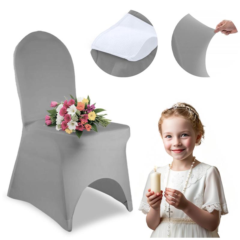 Grey Chair Cover Premium Banquet