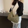 Women's Bag 2025 New Casual Shoulder Bag Embroidery Thread Rhombus Down Cotton Clothing Bag Women's Dumpling Messenger Bag