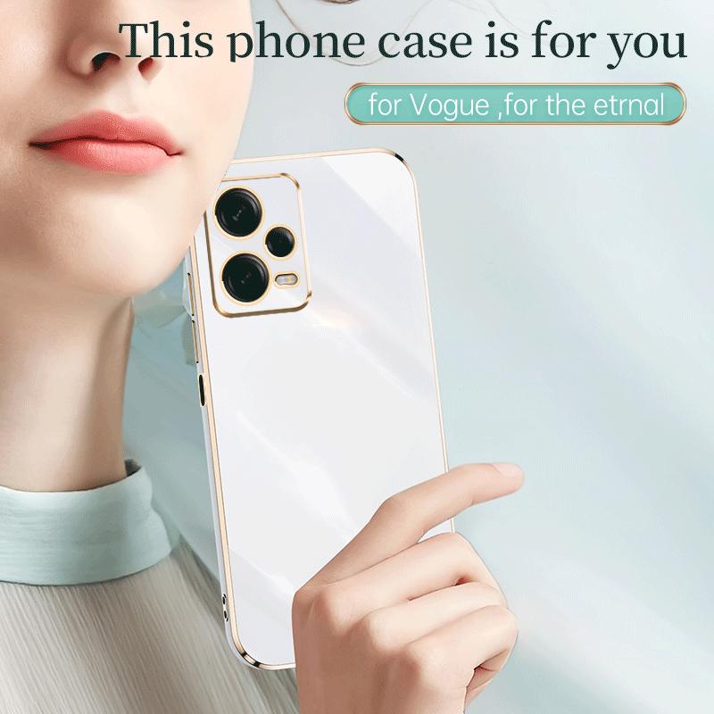 Роскошный чехол для телефона с квадратным покрытием для Xiaomi Redmi Note 12 Pro Plus Note12 Pro Plus + 5G, противоударная мягкая силиконовая задняя крышка