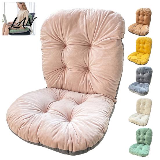 Thickened Chair Cushion for Home with Back Support, Cozy Plush Seat Washable Pad Ties, Soft Warm Office Dining Chairs Lumbar Support Pillow