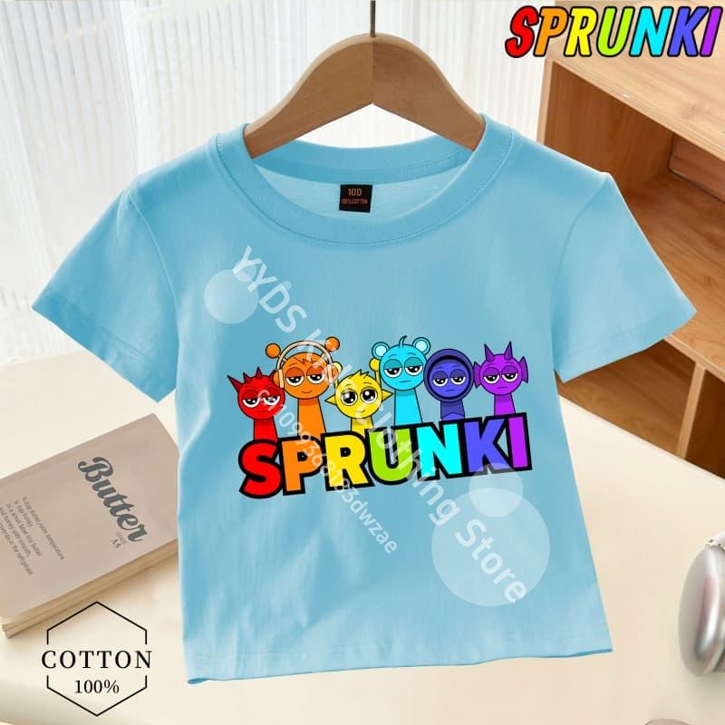 Просто парень, который любит Sprunki Boy, графический принт, детская футболка Sprunki, модный тренд, футболка для мальчика, летняя одежда для мальчиков/девочек, универсальная одежда