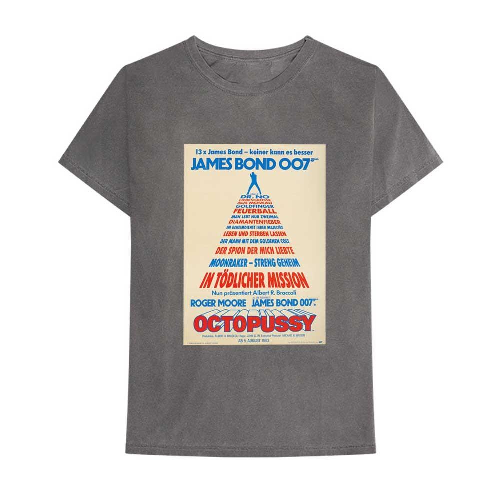 James Bond 007 TShirt Octopussy GerUnisex Poster OFFICIAL NEW
