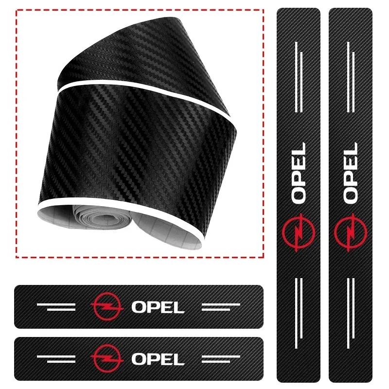 4pcs Car Logo Threshold Strip Door Sill Protectio Sticker for Opel OPC Astra Insignia Mokka Zafira Corsa Vectra C D Antara Car