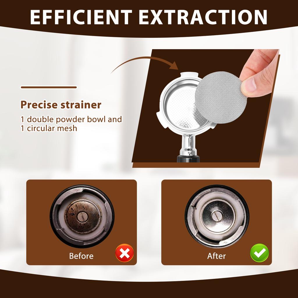 1 шт. Эспрессо бездонный портафильтр с фильтром Бездонный портафильтр из нержавеющей стали 51 мм Кофейный портафильтр для офиса дома