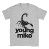 Мужские футболки Young Miko Black Scorpio из чистого хлопка, смешные, с круглым вырезом, короткий рукав, летние топы