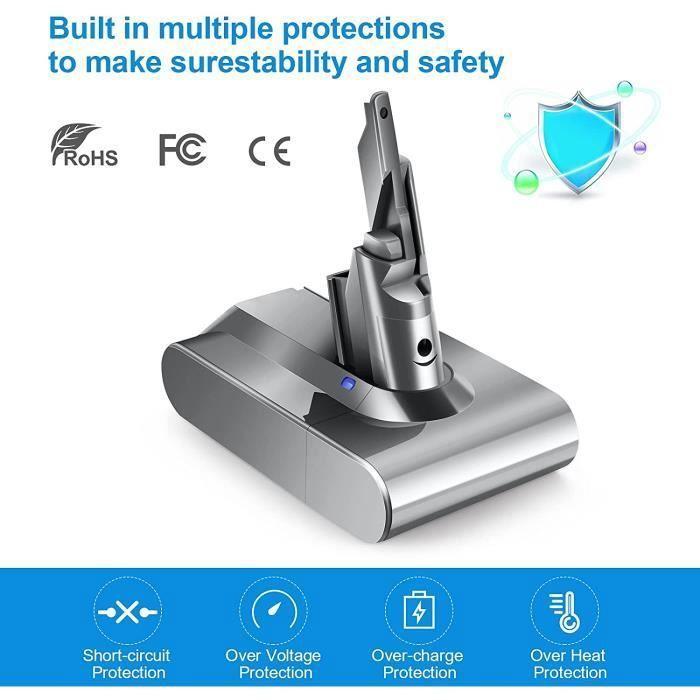 Аккумулятор - AXILIEF - Dyson V7 - 21,6 В - 4,0 Ач - Совместим с несколькими моделями