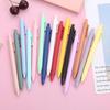 Morandi Retro Macaron Push Pen - 0.5mm Bullet Tip Signature Stationery