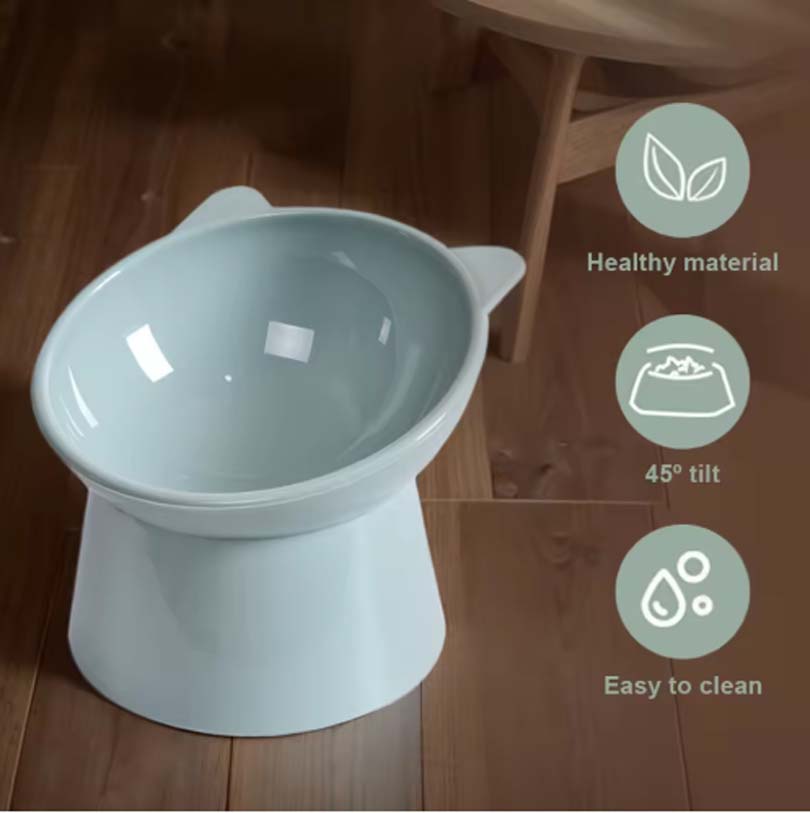 Pet Food Bowl Tilt High Bottom Neck Protector Antichoking Dog and Cat Water Bowl Antidumping Dog Feeding Supplies