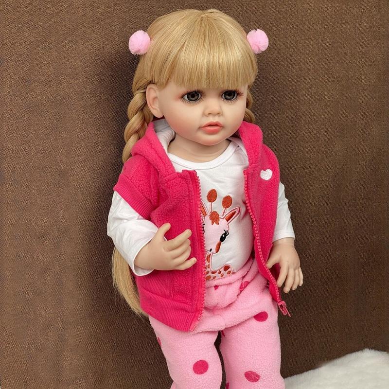 Реалистичные куклы Reborn Baby Girl, Бетти Рая, наклеенный парик, имитация волос, кукла 55 см, полностью силиконовое тело для купания, 22-дюймовая коллекция, художественная кукла, детские игрушки для игр