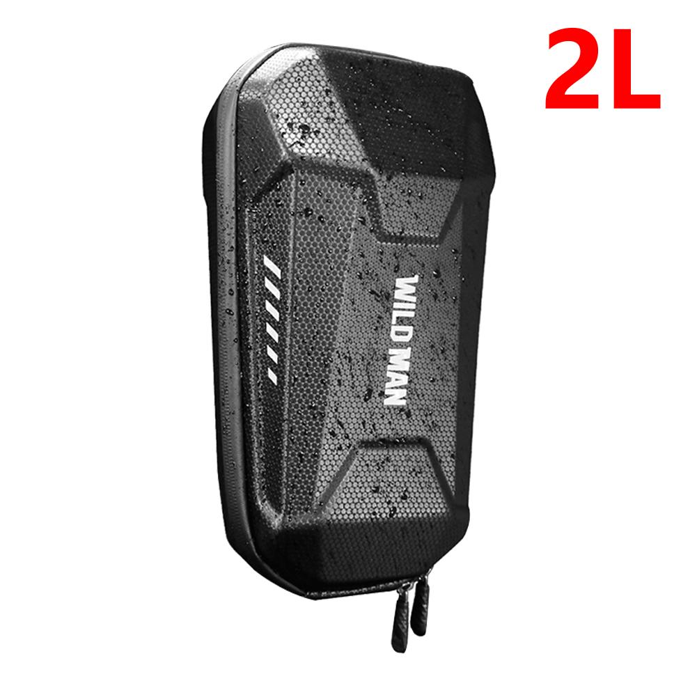 4-2L Portable Electric Scooter Handle Bar Bag Skateboard Hard Shell Front  Pouch Biking Waterproof EVA Hard Case Cycling Parts