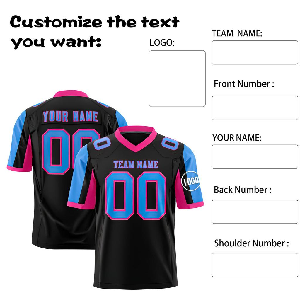 Custom Football Jerseys Personalized Printed Team Name & Number Sports Uniform For Men Women Youth