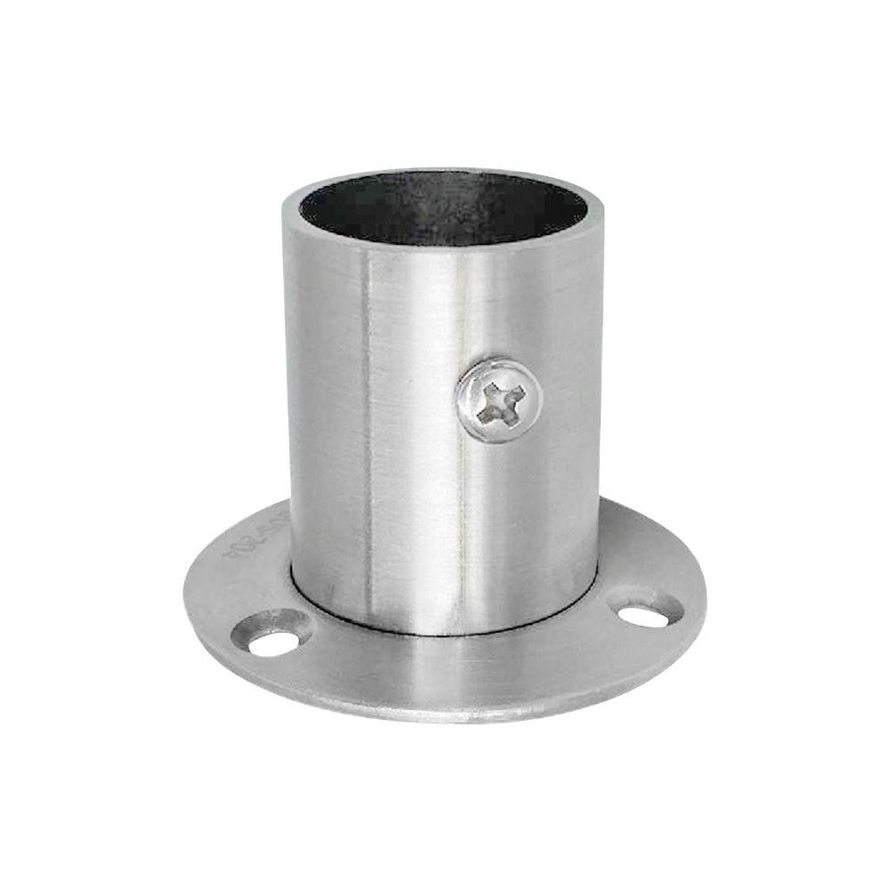 Стальные розетки для шкафной штанги Мебельная фурнитура Поддержка штанги для подвешивания Держатель штанги Кронштейн для трубы Фланец для шкафа