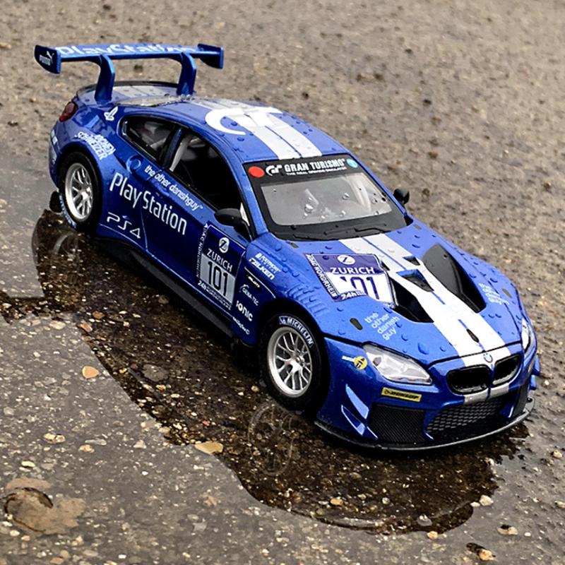 1:32 BMW 3.0 CSL GT3  Alloy Racing Car Model Diecast Metal Toy Car Vehicle Model High Simulation Sound Light Collection Kid Gift