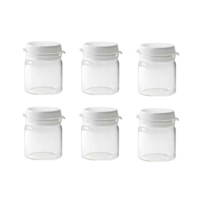 3/6/10Pcs Cosmetic Jars Travel Glass Containers Clear Buttercream Bottles With Lids & Inner Plug Mini Refillable Boxes