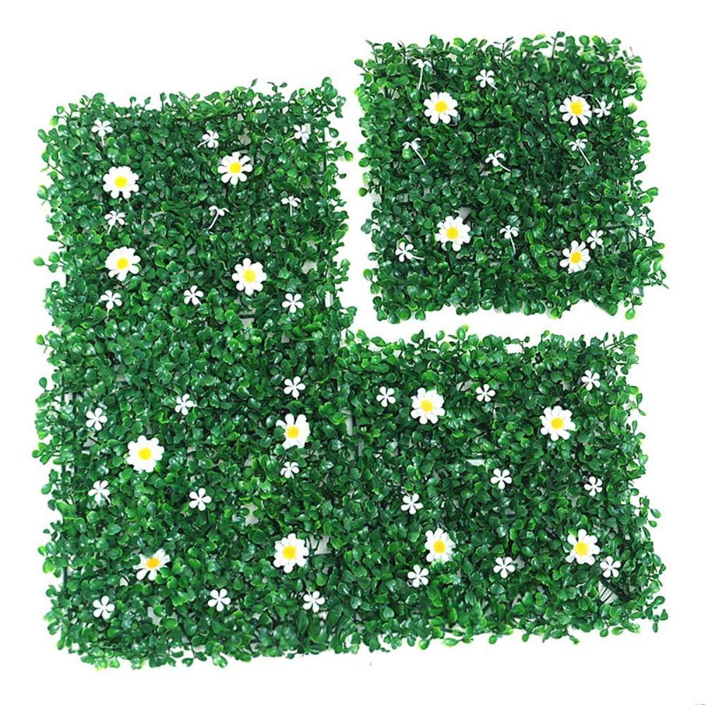 Панель для стены из искусственных растений DIY Панель с вечной зеленью Прочный искусственный коврик из зеленой травы 25*25 см Не требует полива Имитация Цветочный лист растения