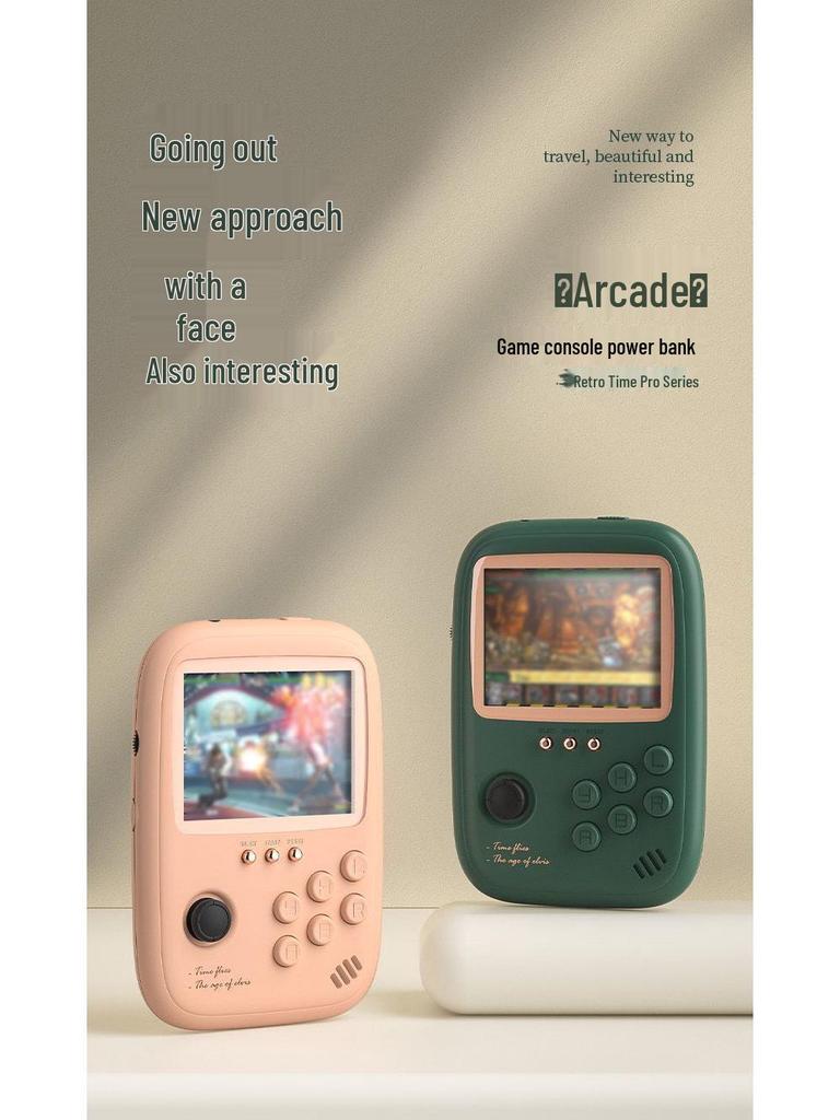 Retro Handheld Arcade Console: 10,000 Classic Games, Rechargeable for Kids